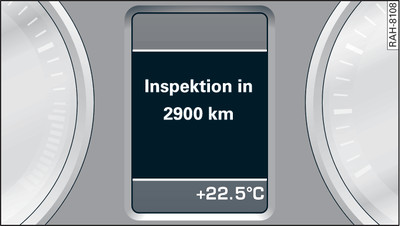 Kombiinstrument: Beispiel einer Service-Intervall-Anzeige